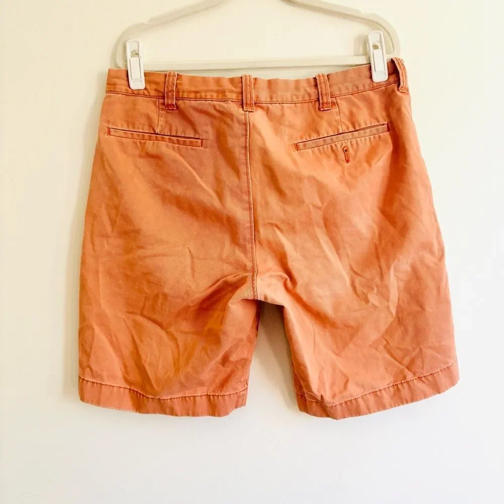 J.Crew Chino Shorts – Faded Orange Tan, Classic Fit, Size 33